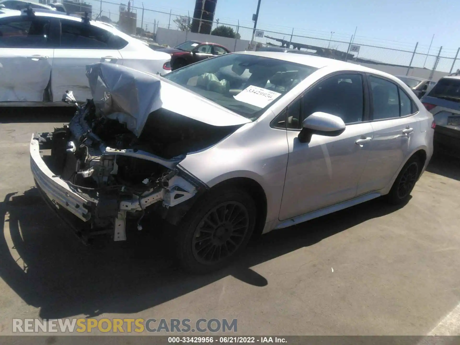 2 Photograph of a damaged car 5YFEPRAE2LP021992 TOYOTA COROLLA 2020