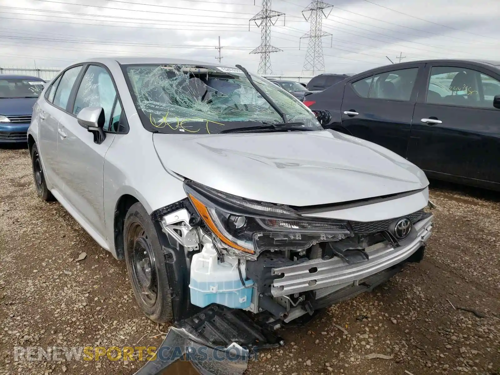 1 Photograph of a damaged car 5YFEPRAE2LP023760 TOYOTA COROLLA 2020
