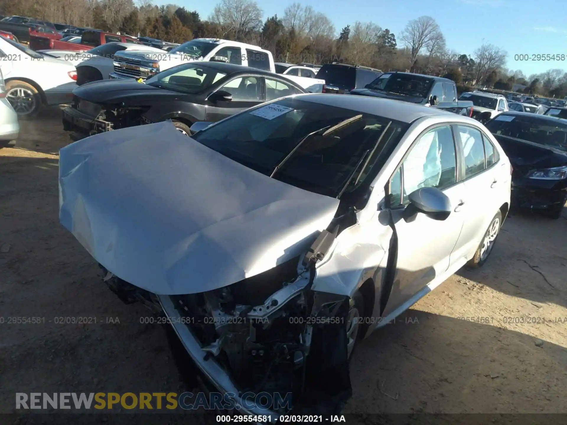 2 Photograph of a damaged car 5YFEPRAE2LP029719 TOYOTA COROLLA 2020