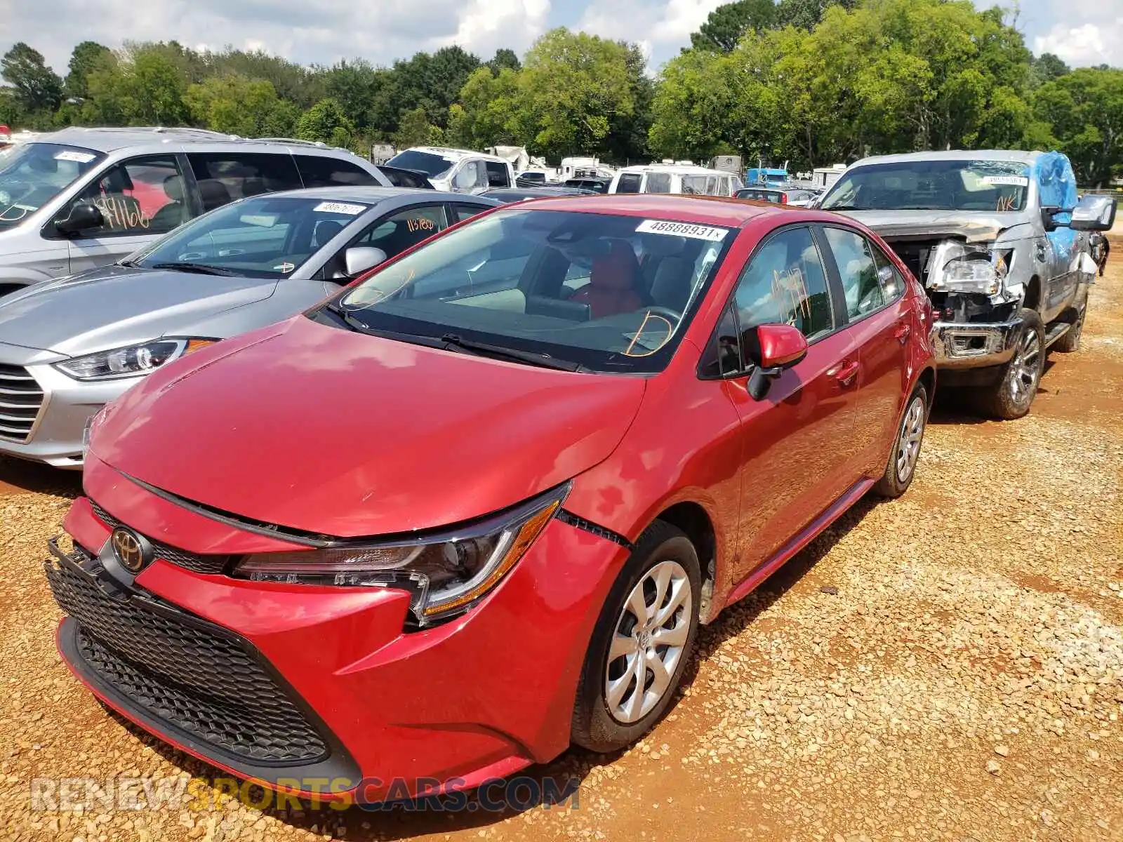 2 Photograph of a damaged car 5YFEPRAE2LP046116 TOYOTA COROLLA 2020