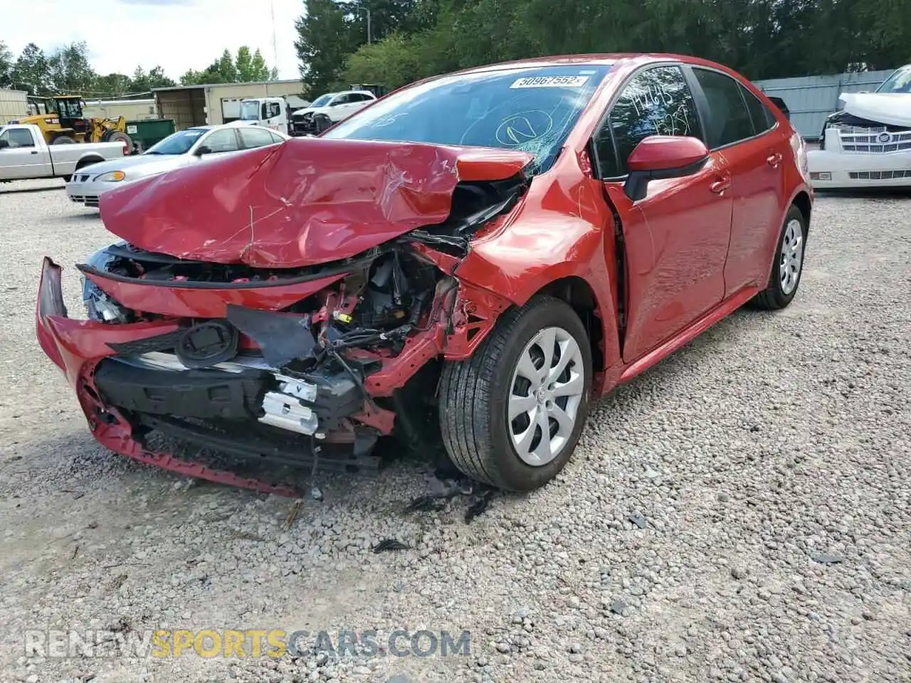 2 Photograph of a damaged car 5YFEPRAE2LP059531 TOYOTA COROLLA 2020