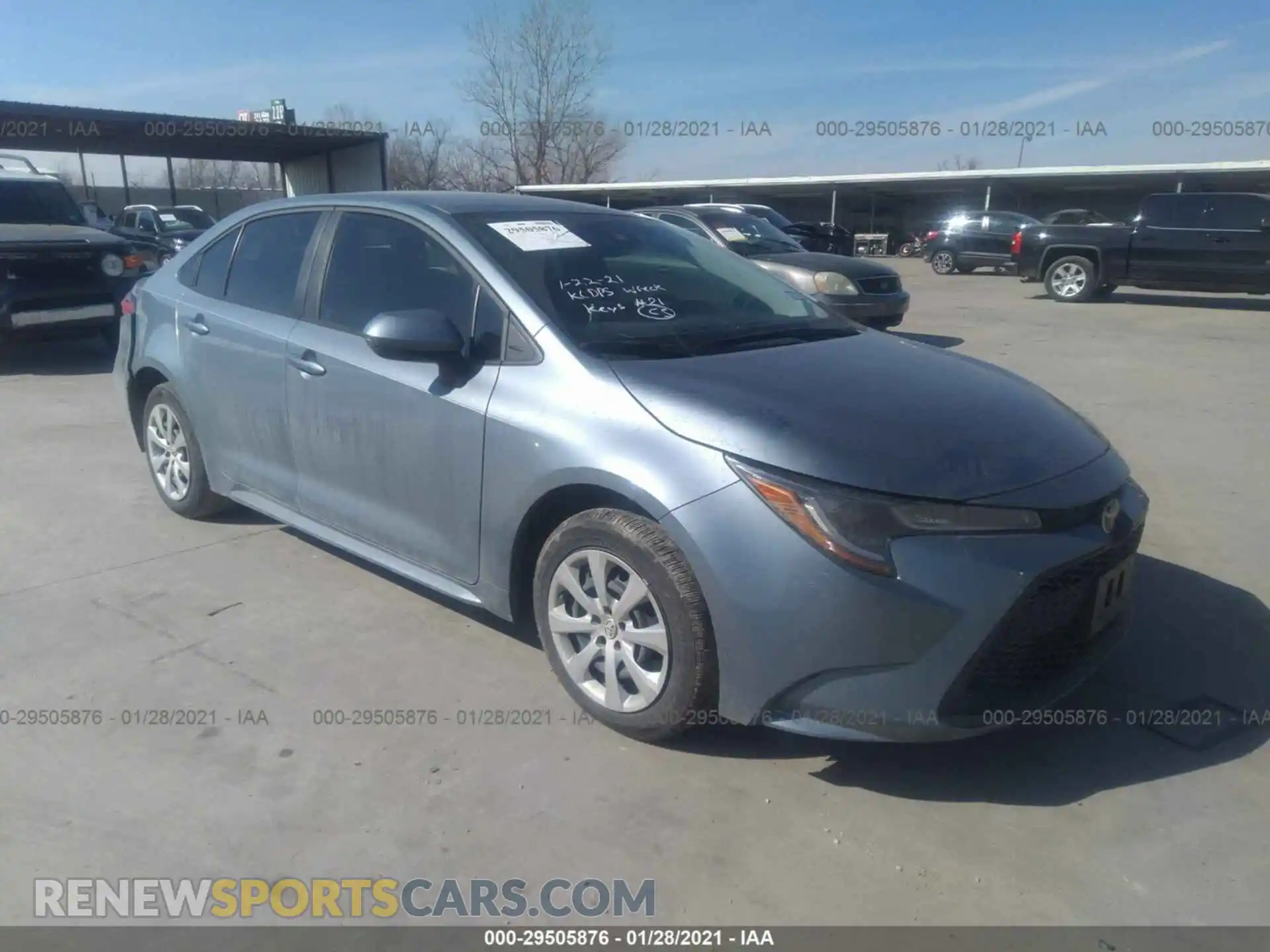 1 Photograph of a damaged car 5YFEPRAE2LP072442 TOYOTA COROLLA 2020