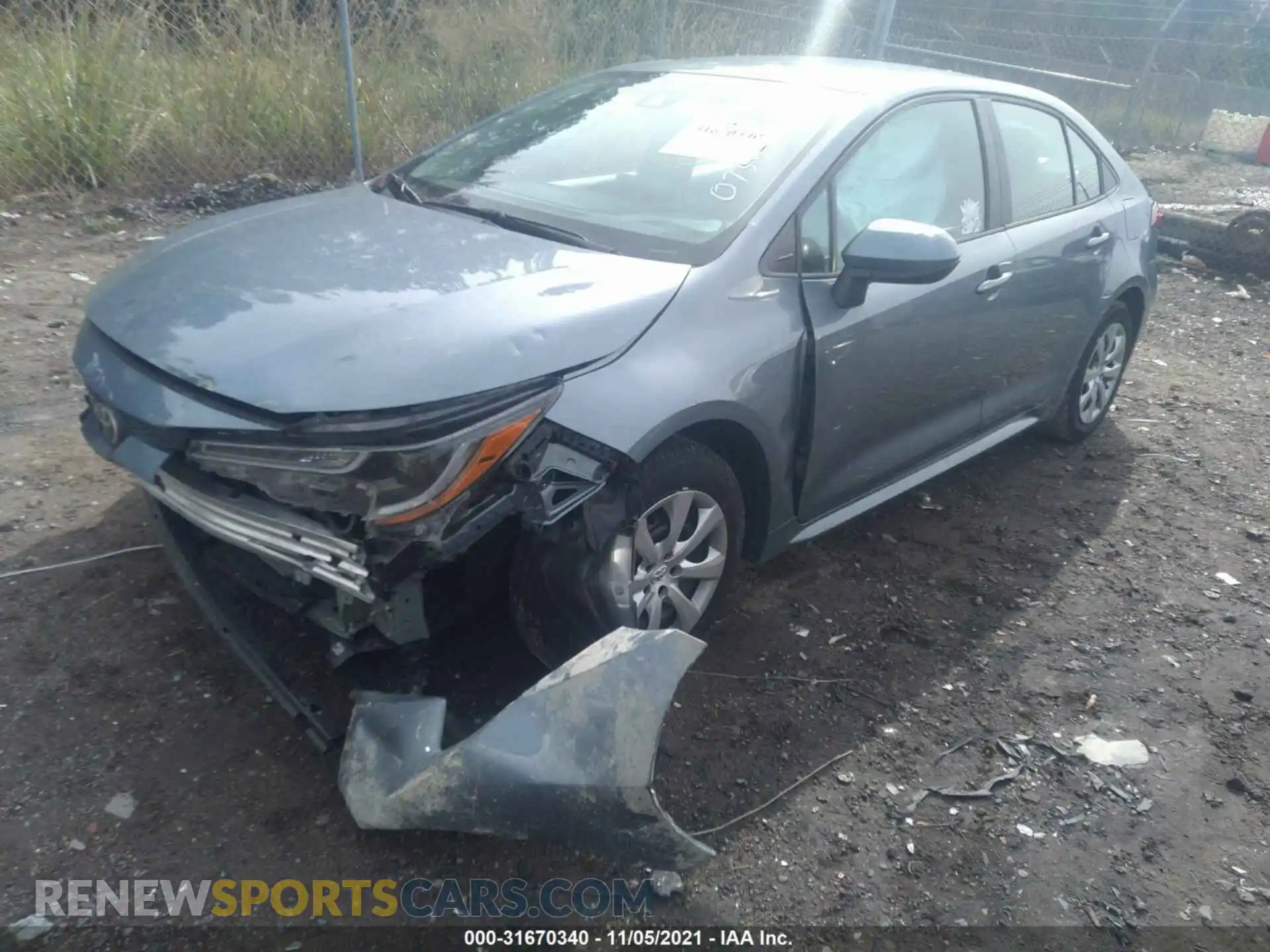 2 Photograph of a damaged car 5YFEPRAE2LP075535 TOYOTA COROLLA 2020