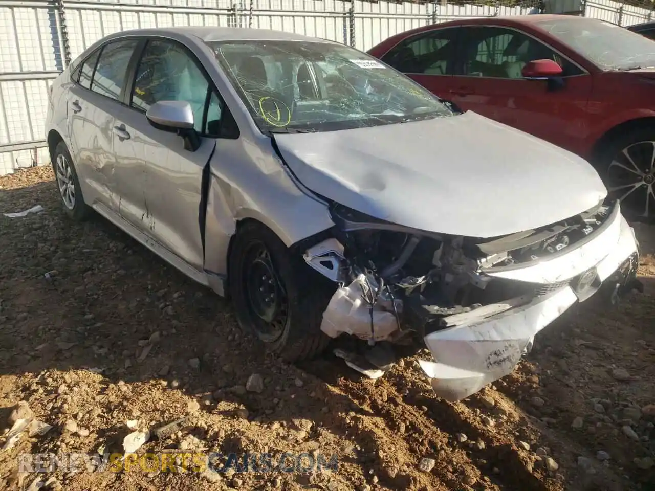1 Photograph of a damaged car 5YFEPRAE2LP075874 TOYOTA COROLLA 2020