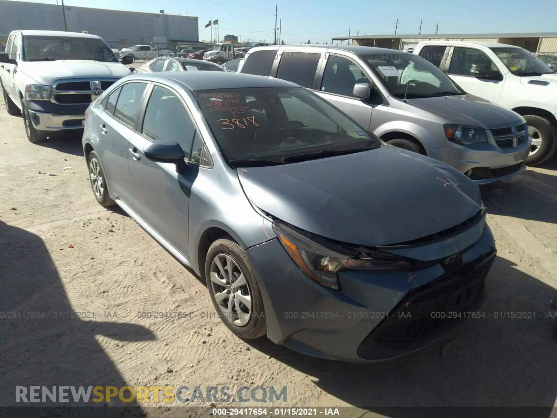1 Photograph of a damaged car 5YFEPRAE2LP078449 TOYOTA COROLLA 2020