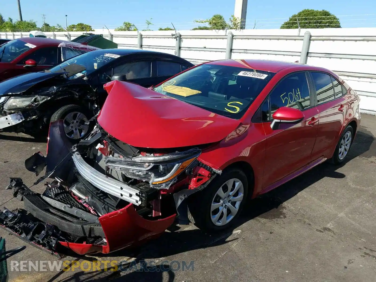 2 Photograph of a damaged car 5YFEPRAE2LP080024 TOYOTA COROLLA 2020