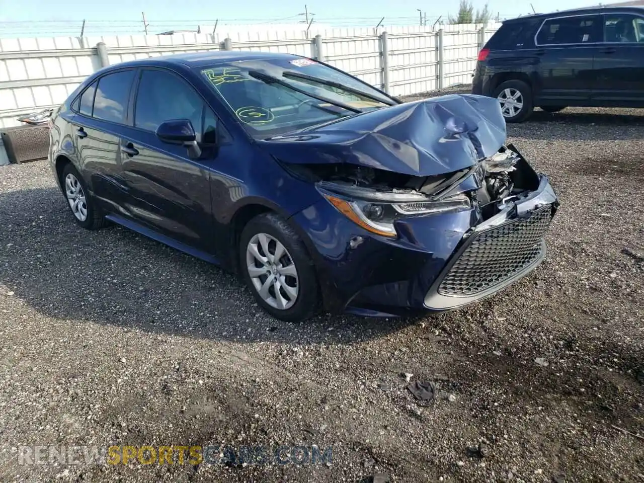 1 fotografías del automóvil dañado 5YFEPRAE2LP085529 TOYOTA COROLLA 2020