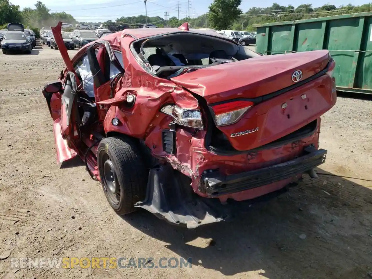 3 Photograph of a damaged car 5YFEPRAE2LP097096 TOYOTA COROLLA 2020