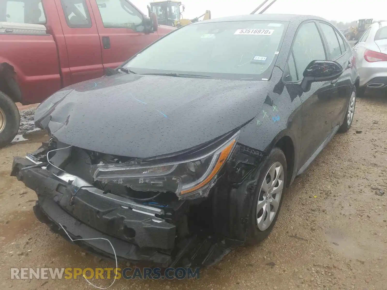 2 fotografías del automóvil dañado 5YFEPRAE2LP098314 TOYOTA COROLLA 2020