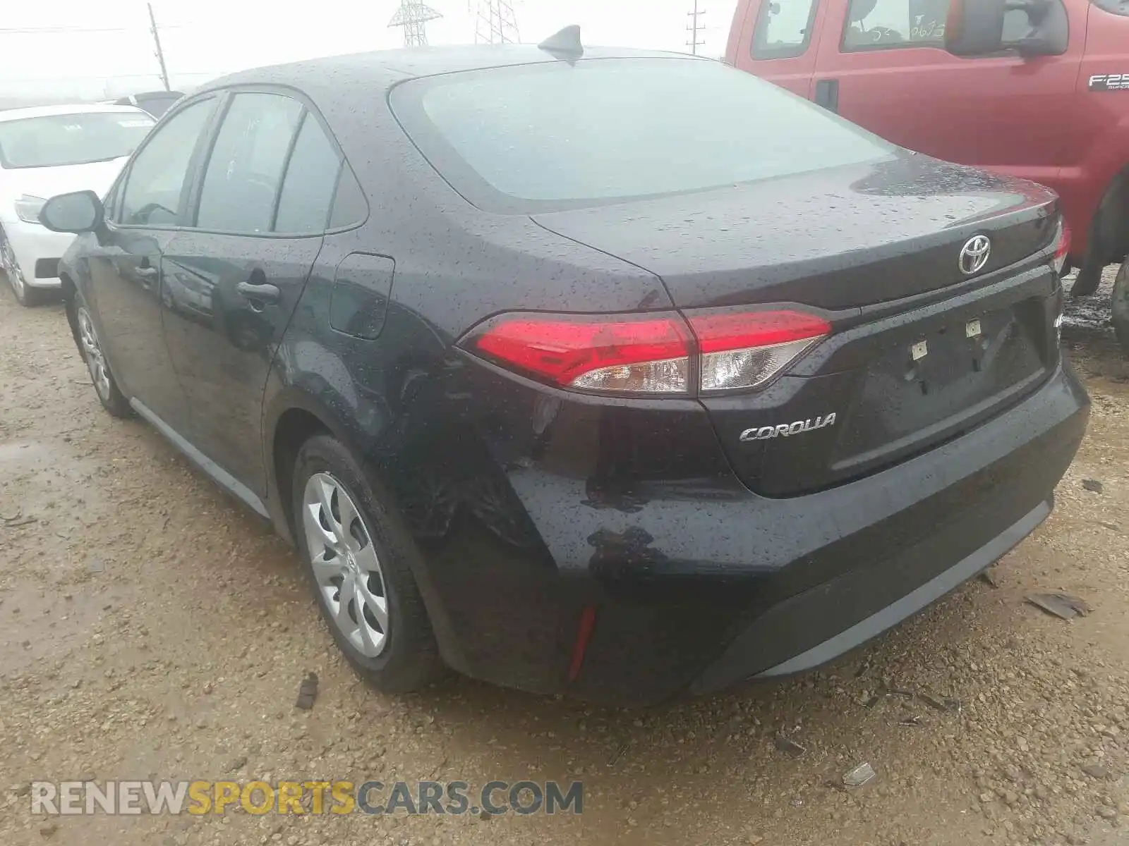 3 fotografías del automóvil dañado 5YFEPRAE2LP098314 TOYOTA COROLLA 2020