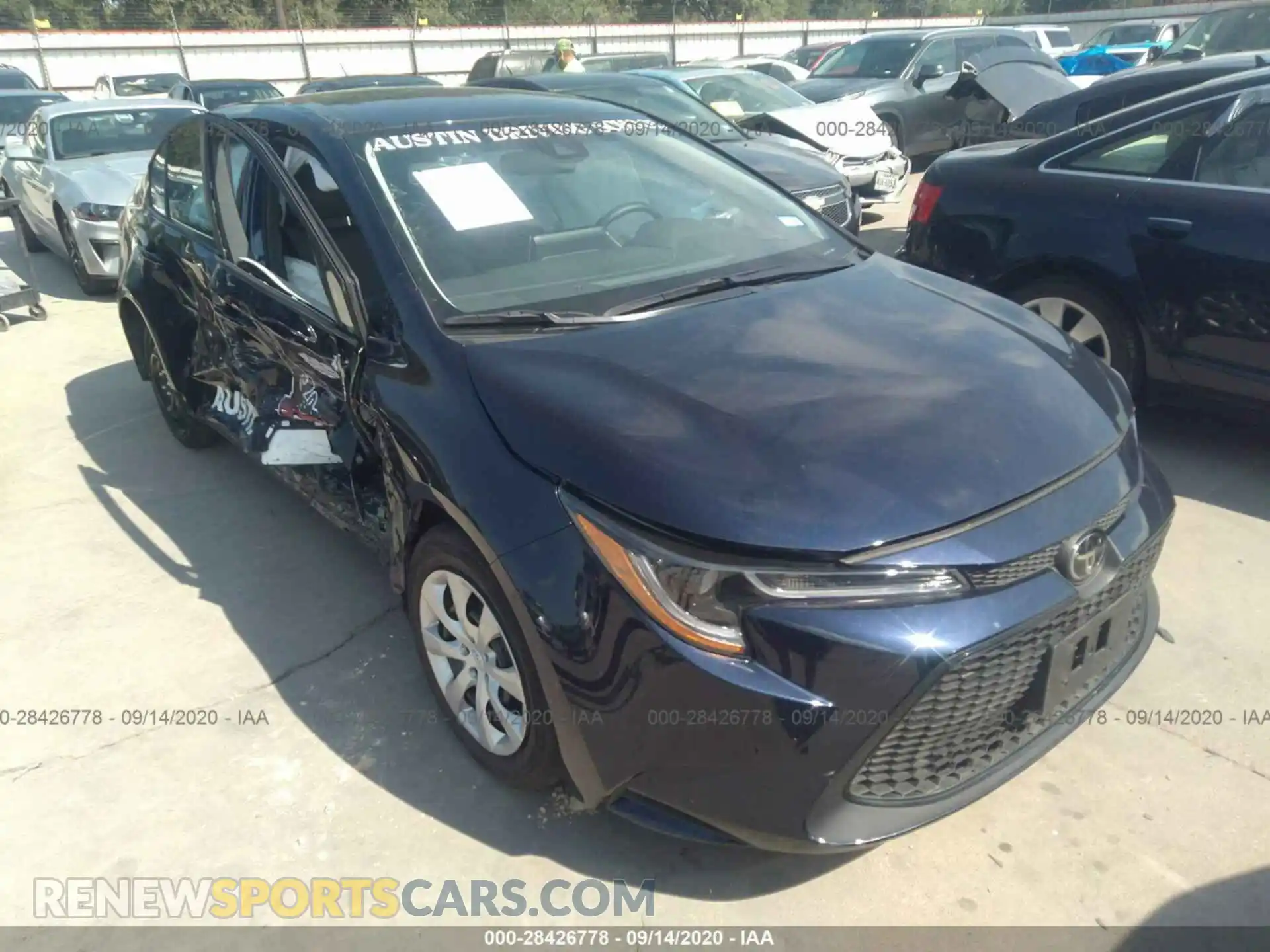 1 Photograph of a damaged car 5YFEPRAE2LP110364 TOYOTA COROLLA 2020