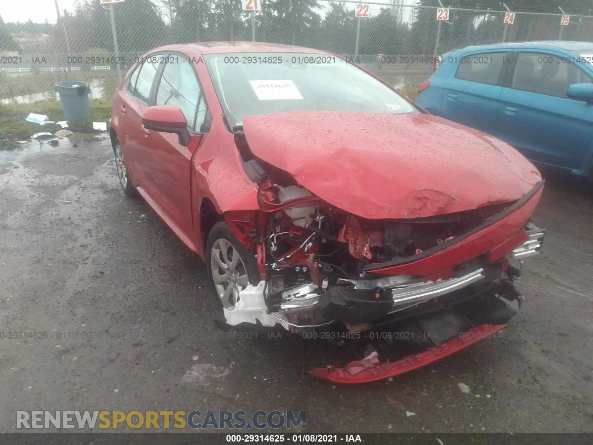 1 Photograph of a damaged car 5YFEPRAE2LP118660 TOYOTA COROLLA 2020