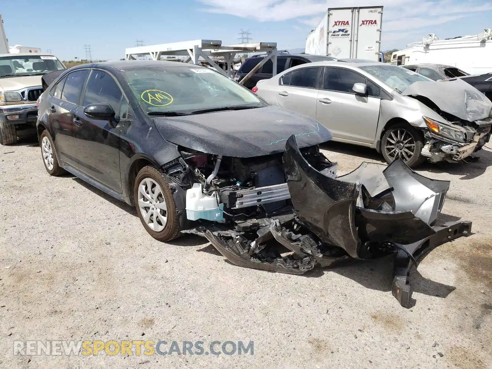 1 Photograph of a damaged car 5YFEPRAE2LP143901 TOYOTA COROLLA 2020