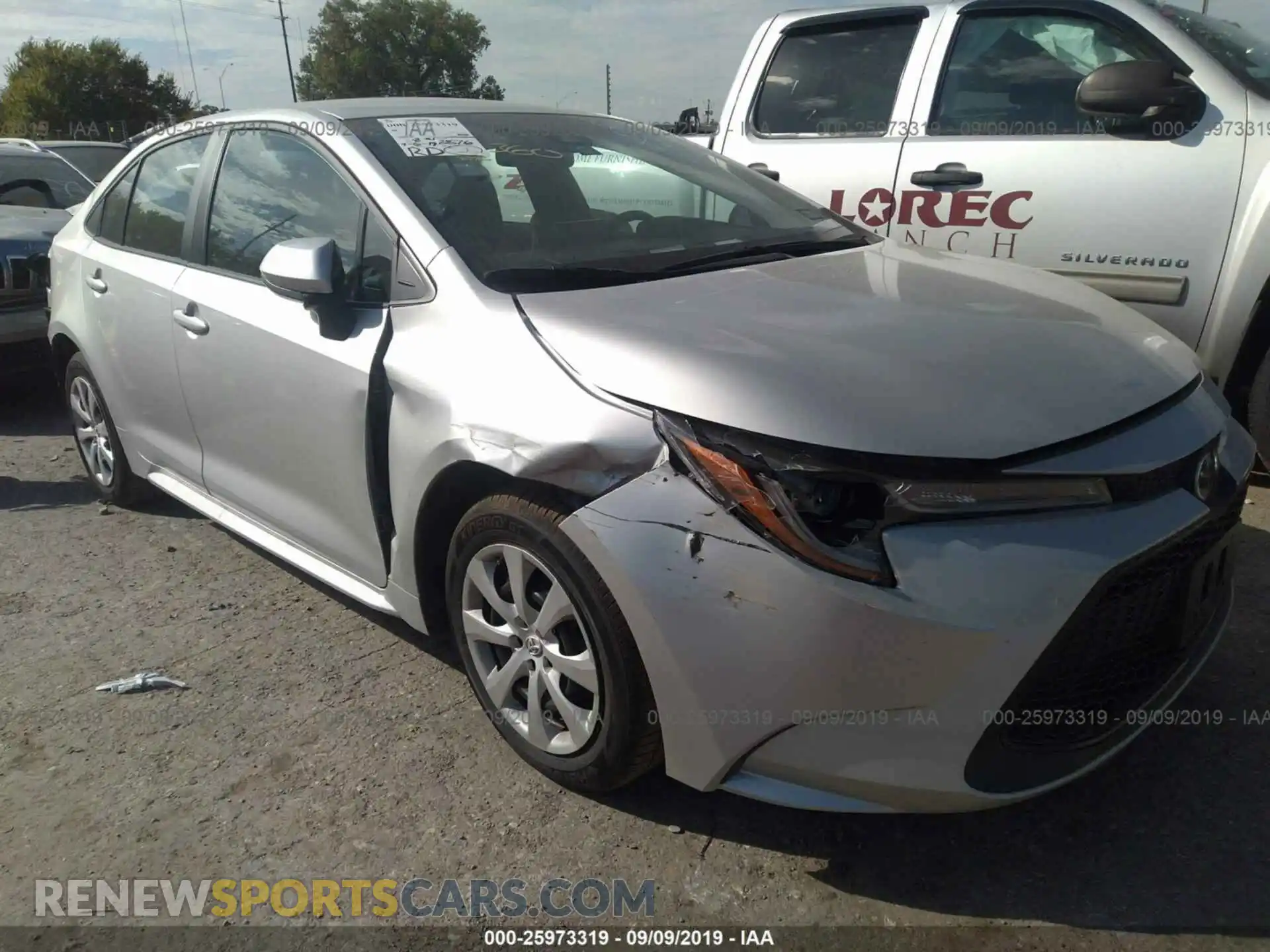 1 Photograph of a damaged car 5YFEPRAE3LP019345 TOYOTA COROLLA 2020