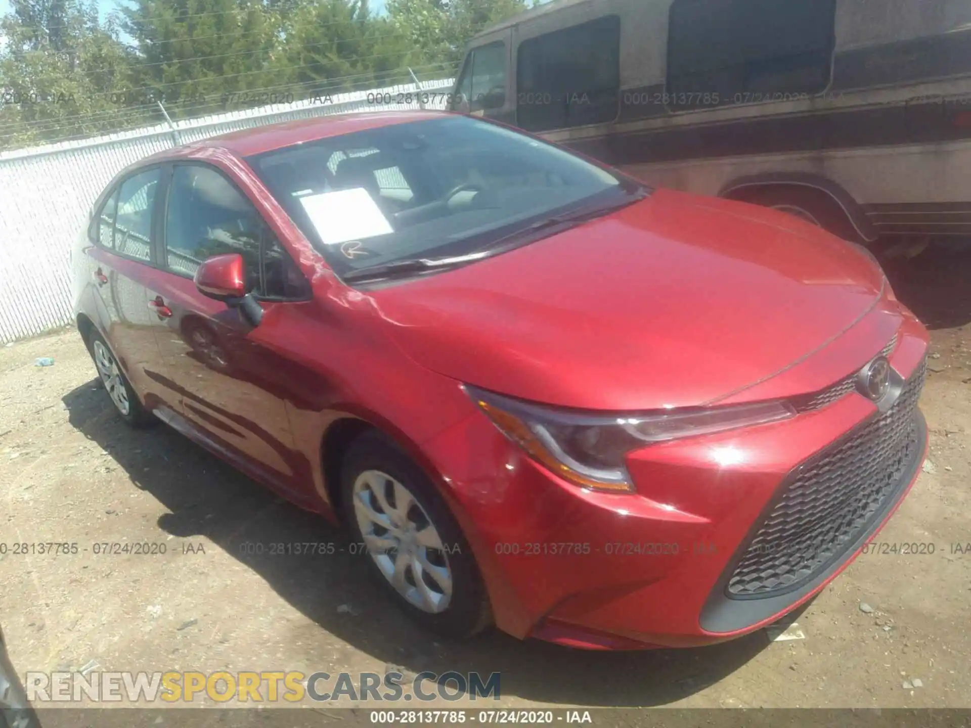 1 Photograph of a damaged car 5YFEPRAE3LP047095 TOYOTA COROLLA 2020