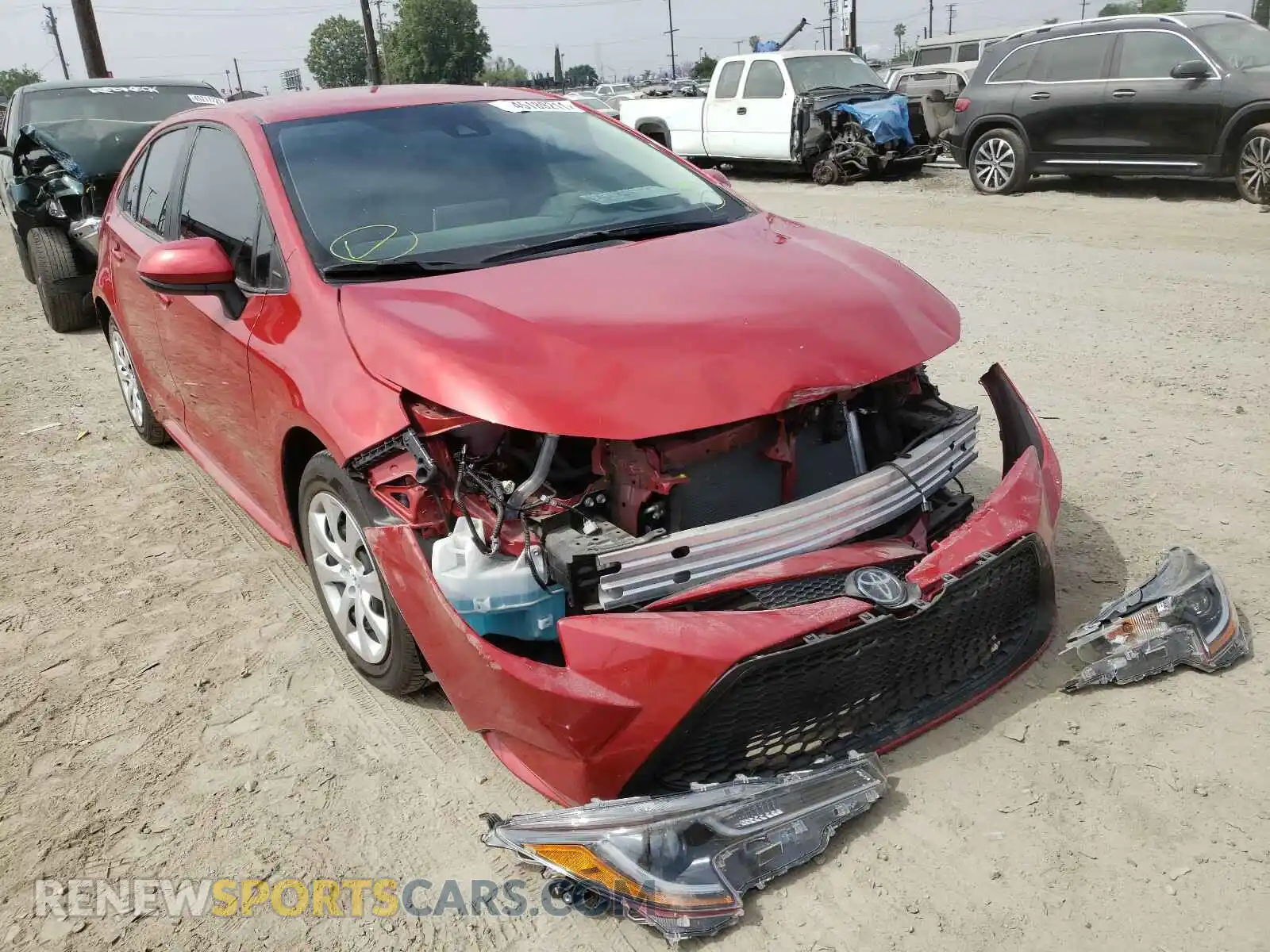1 Photograph of a damaged car 5YFEPRAE3LP059313 TOYOTA COROLLA 2020