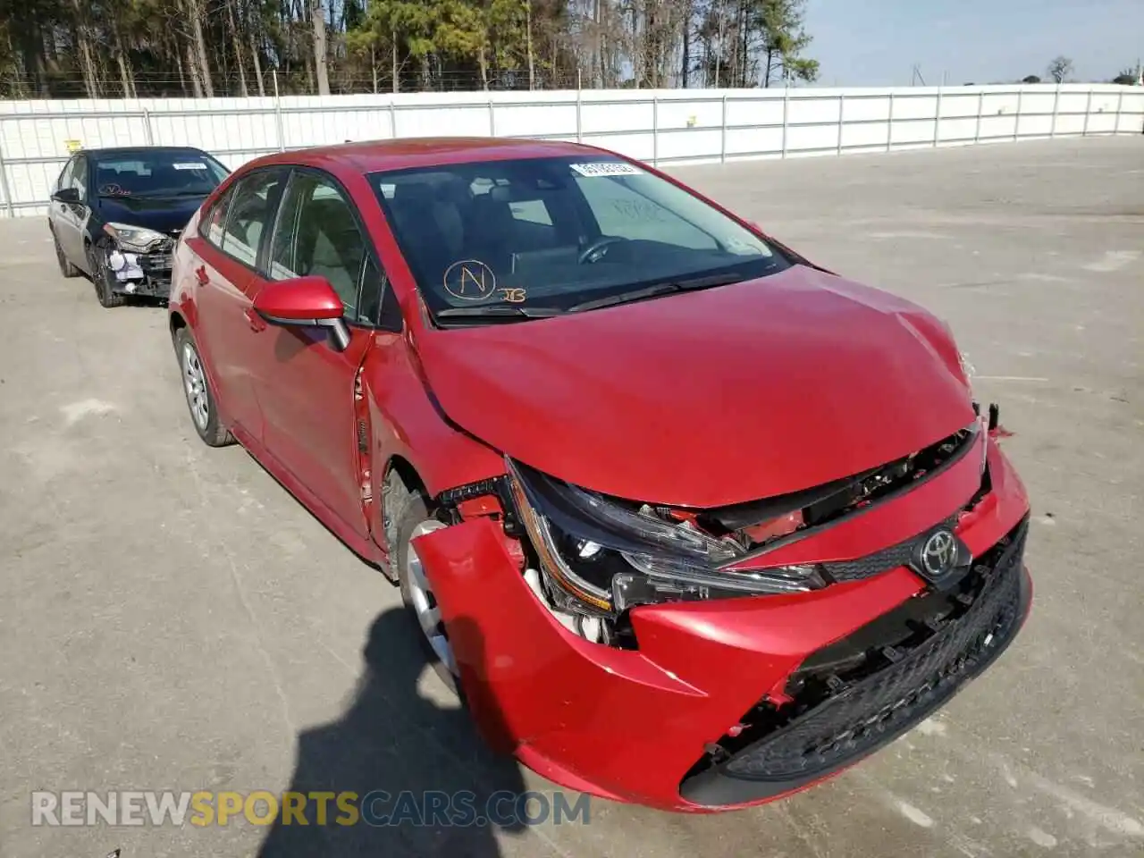 1 Photograph of a damaged car 5YFEPRAE3LP059814 TOYOTA COROLLA 2020