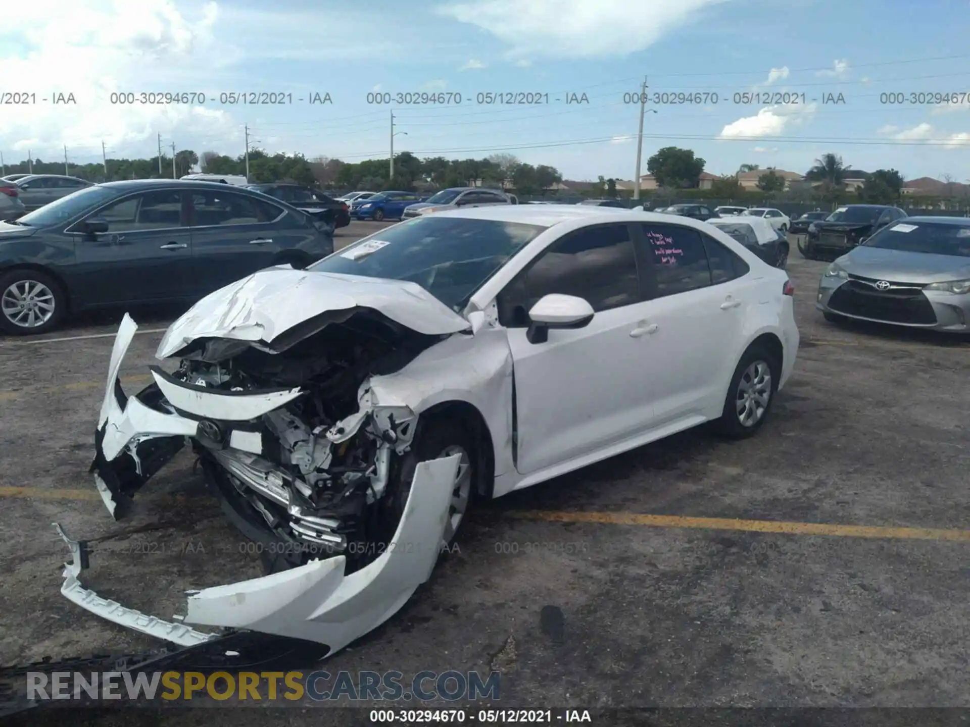 2 Photograph of a damaged car 5YFEPRAE3LP069890 TOYOTA COROLLA 2020