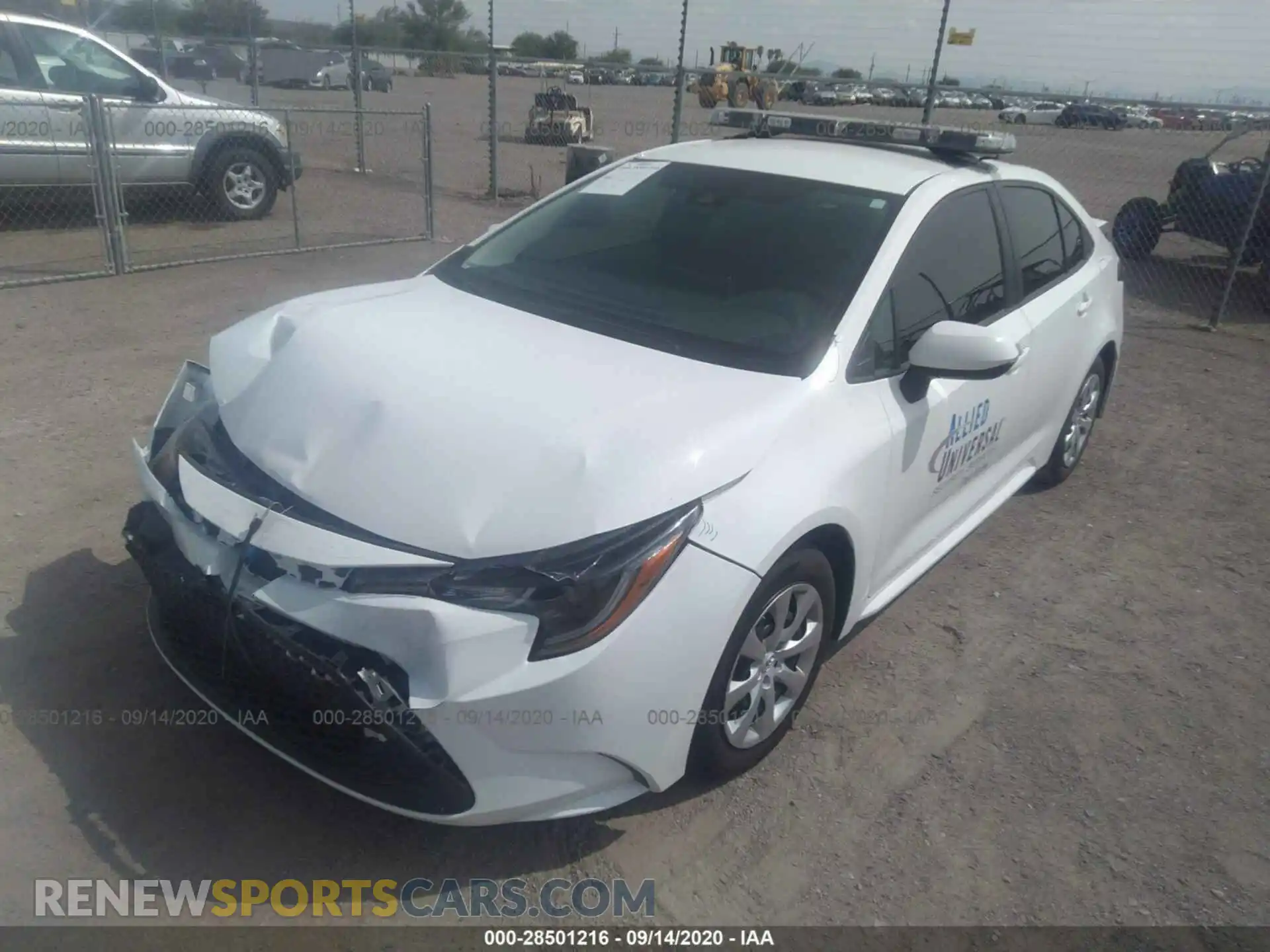 2 Photograph of a damaged car 5YFEPRAE3LP070487 TOYOTA COROLLA 2020