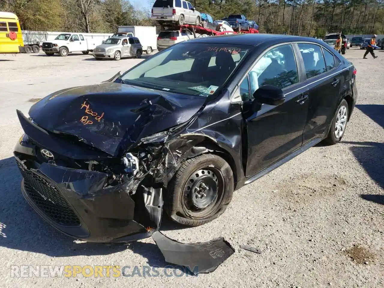 2 Photograph of a damaged car 5YFEPRAE3LP076032 TOYOTA COROLLA 2020