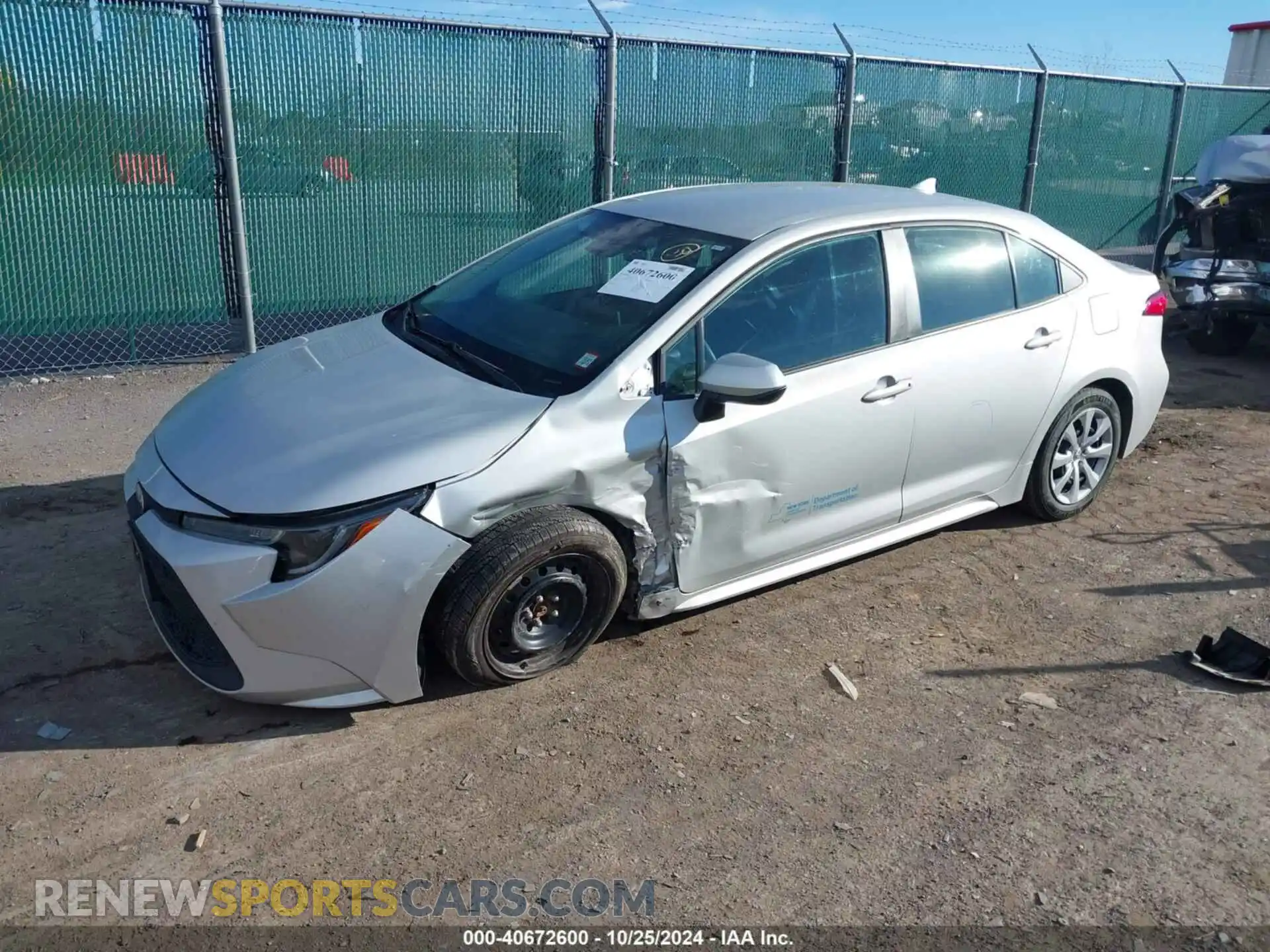 2 Photograph of a damaged car 5YFEPRAE3LP080954 TOYOTA COROLLA 2020