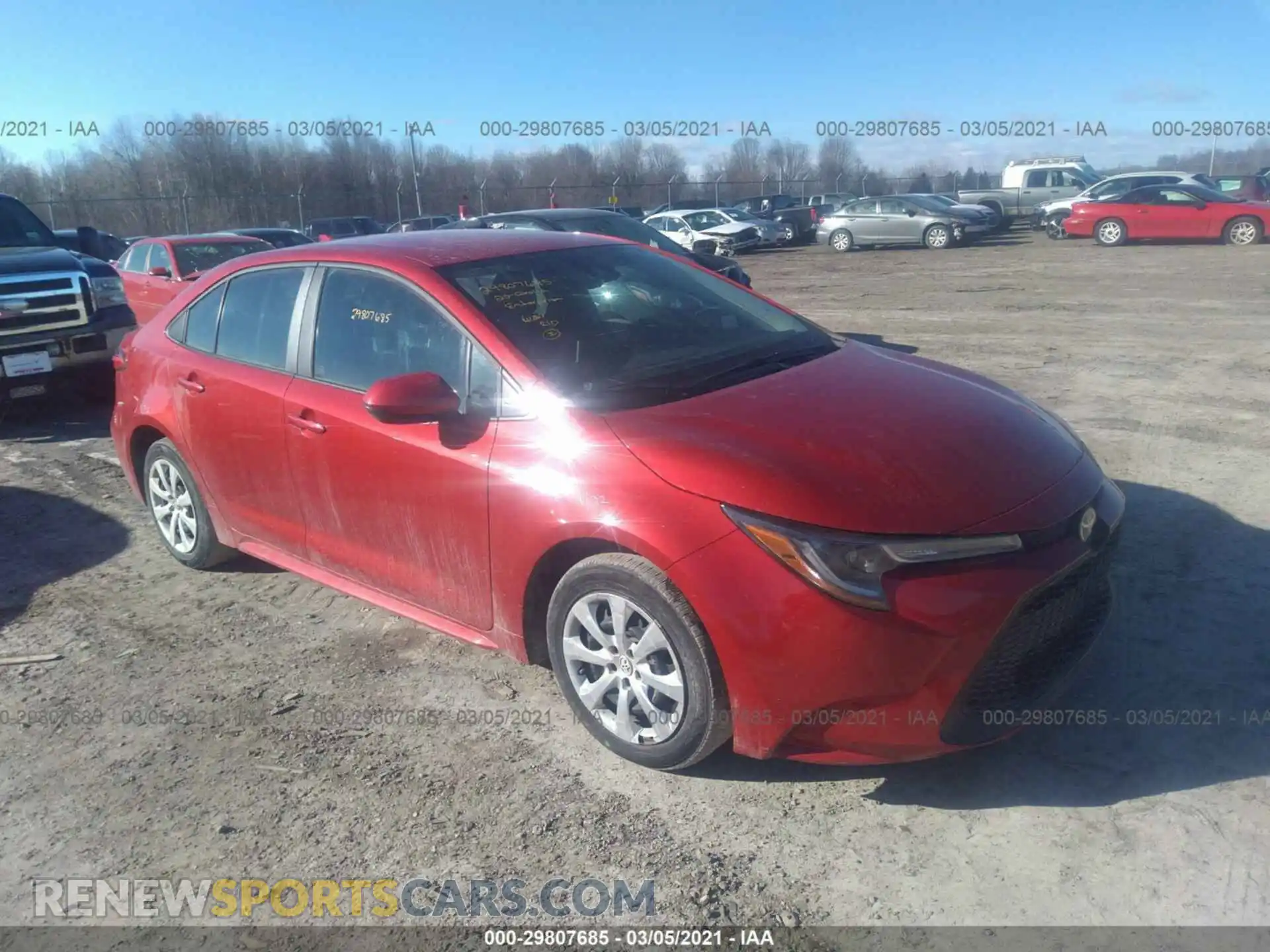 1 Photograph of a damaged car 5YFEPRAE3LP097334 TOYOTA COROLLA 2020