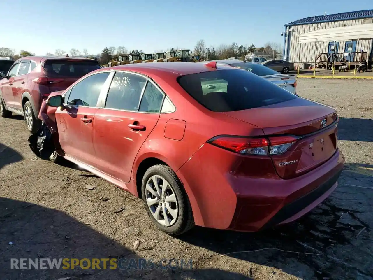3 fotografías del automóvil dañado 5YFEPRAE3LP109062 TOYOTA COROLLA 2020
