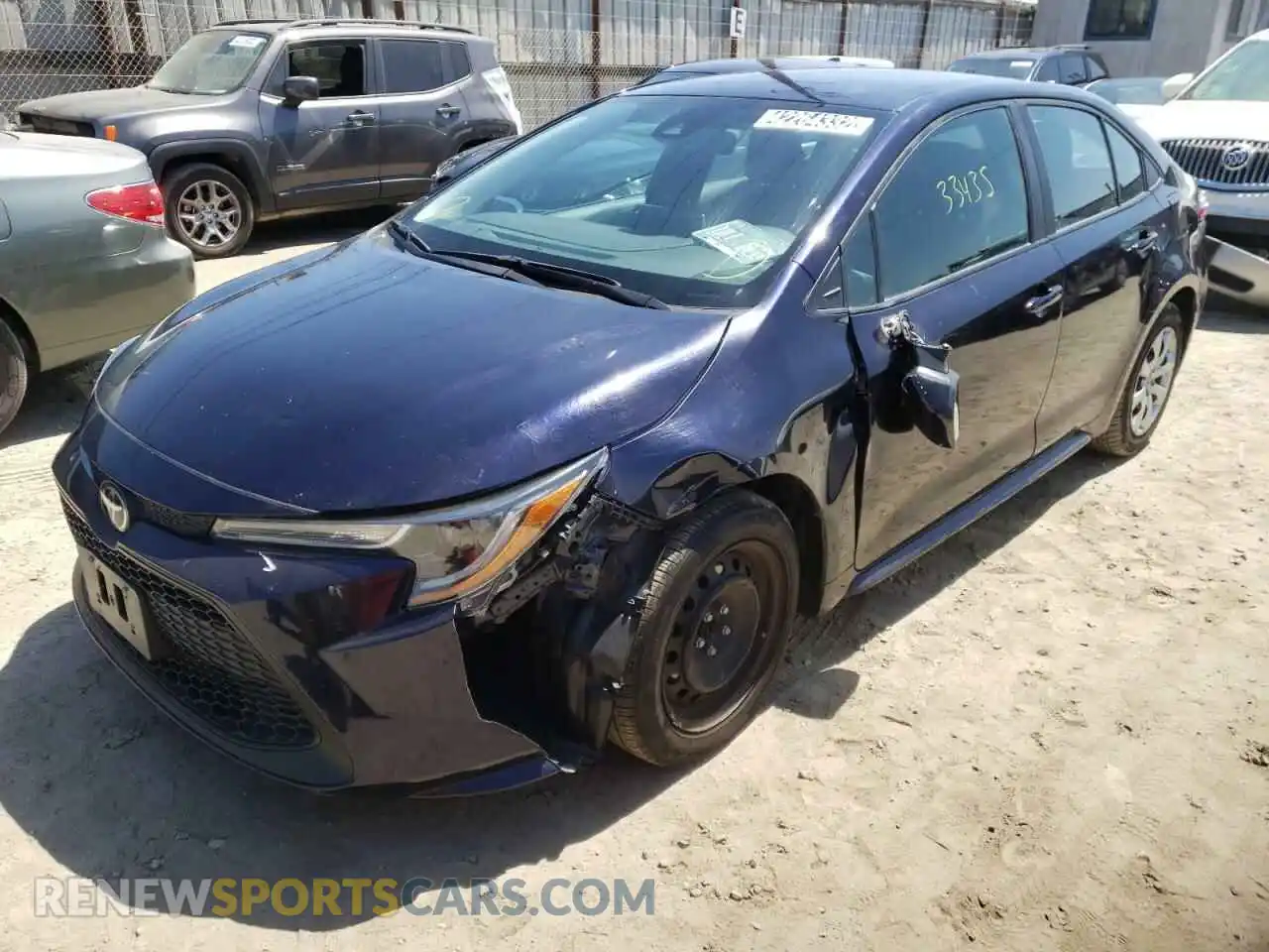2 Photograph of a damaged car 5YFEPRAE3LP109188 TOYOTA COROLLA 2020