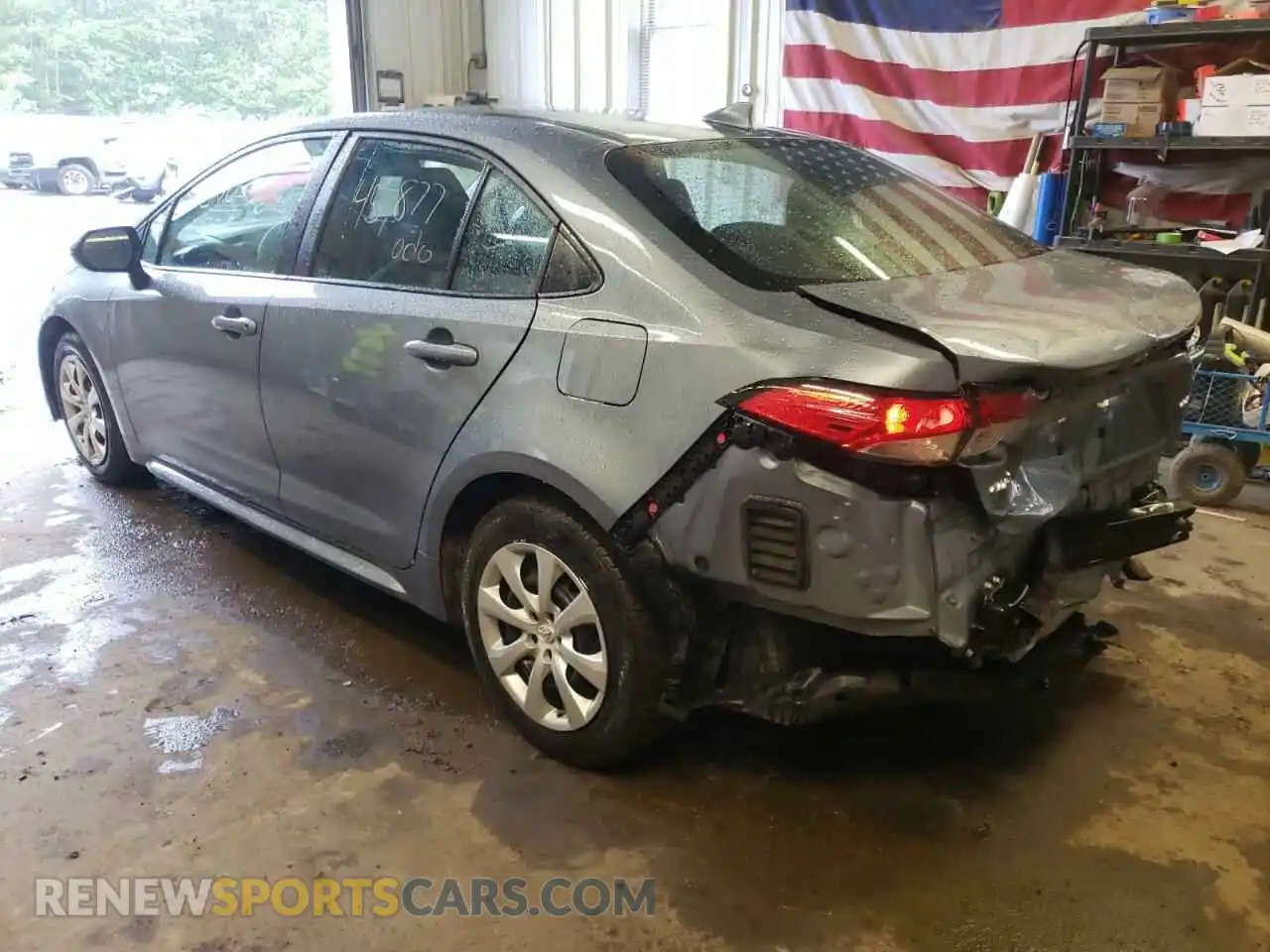 3 Photograph of a damaged car 5YFEPRAE3LP109871 TOYOTA COROLLA 2020