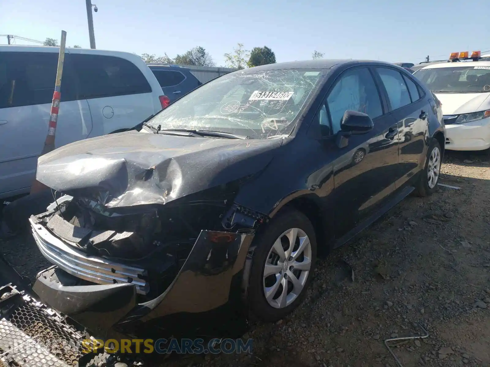 2 Photograph of a damaged car 5YFEPRAE3LP113807 TOYOTA COROLLA 2020