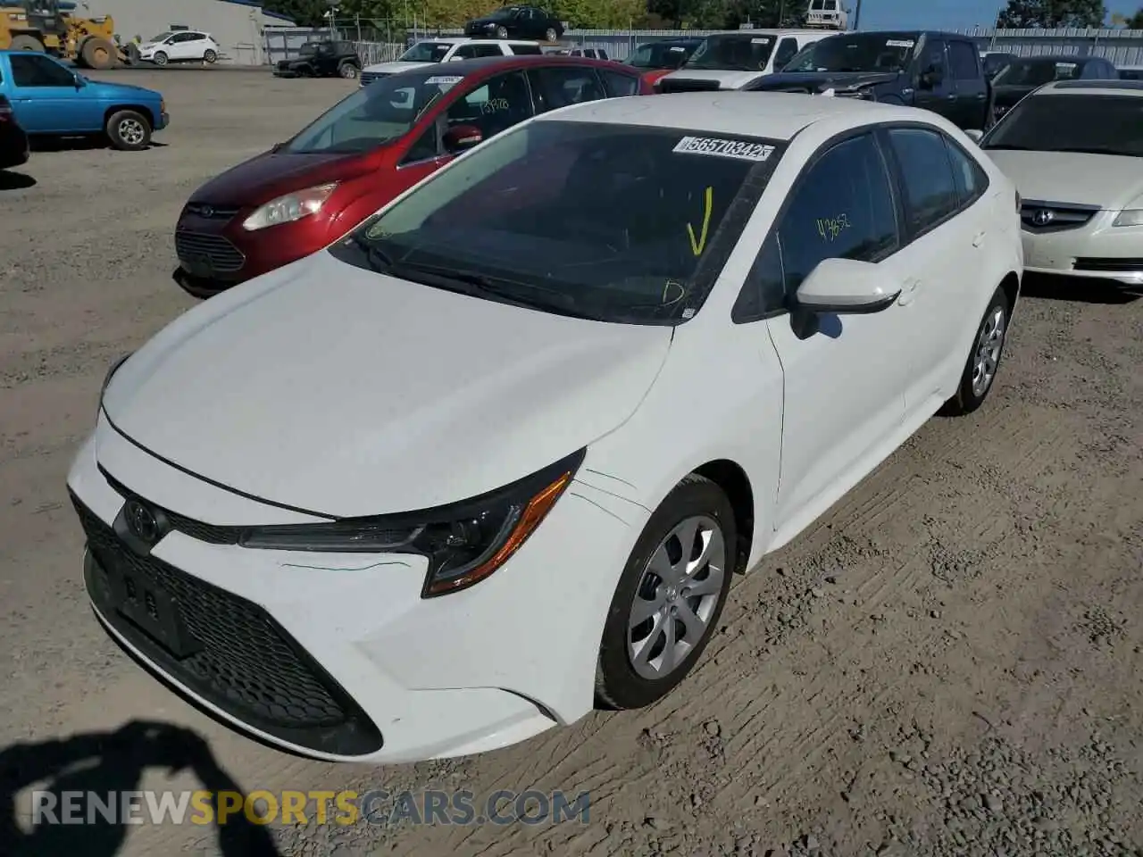 2 Photograph of a damaged car 5YFEPRAE3LP116710 TOYOTA COROLLA 2020