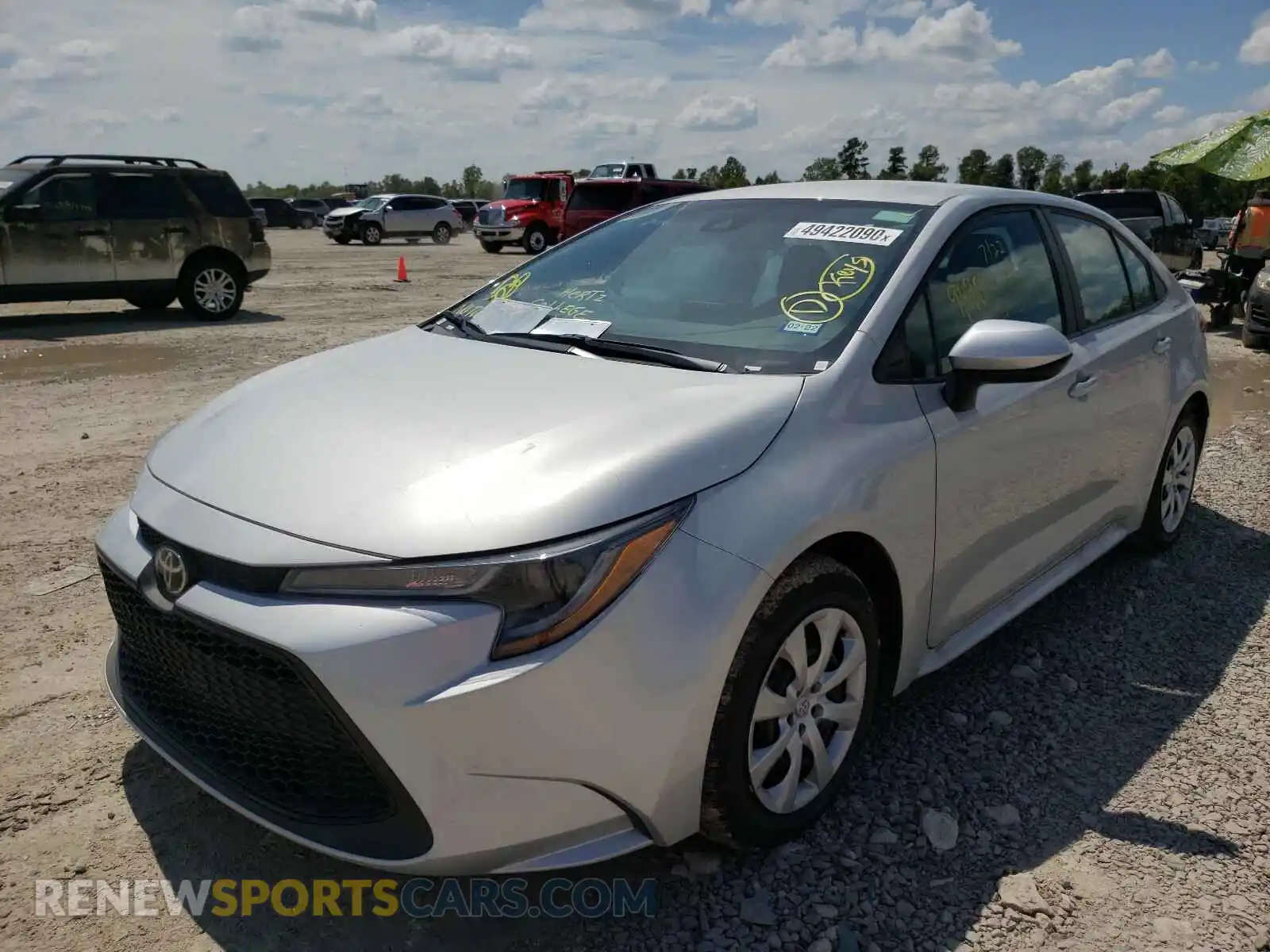 2 Photograph of a damaged car 5YFEPRAE3LP119901 TOYOTA COROLLA 2020