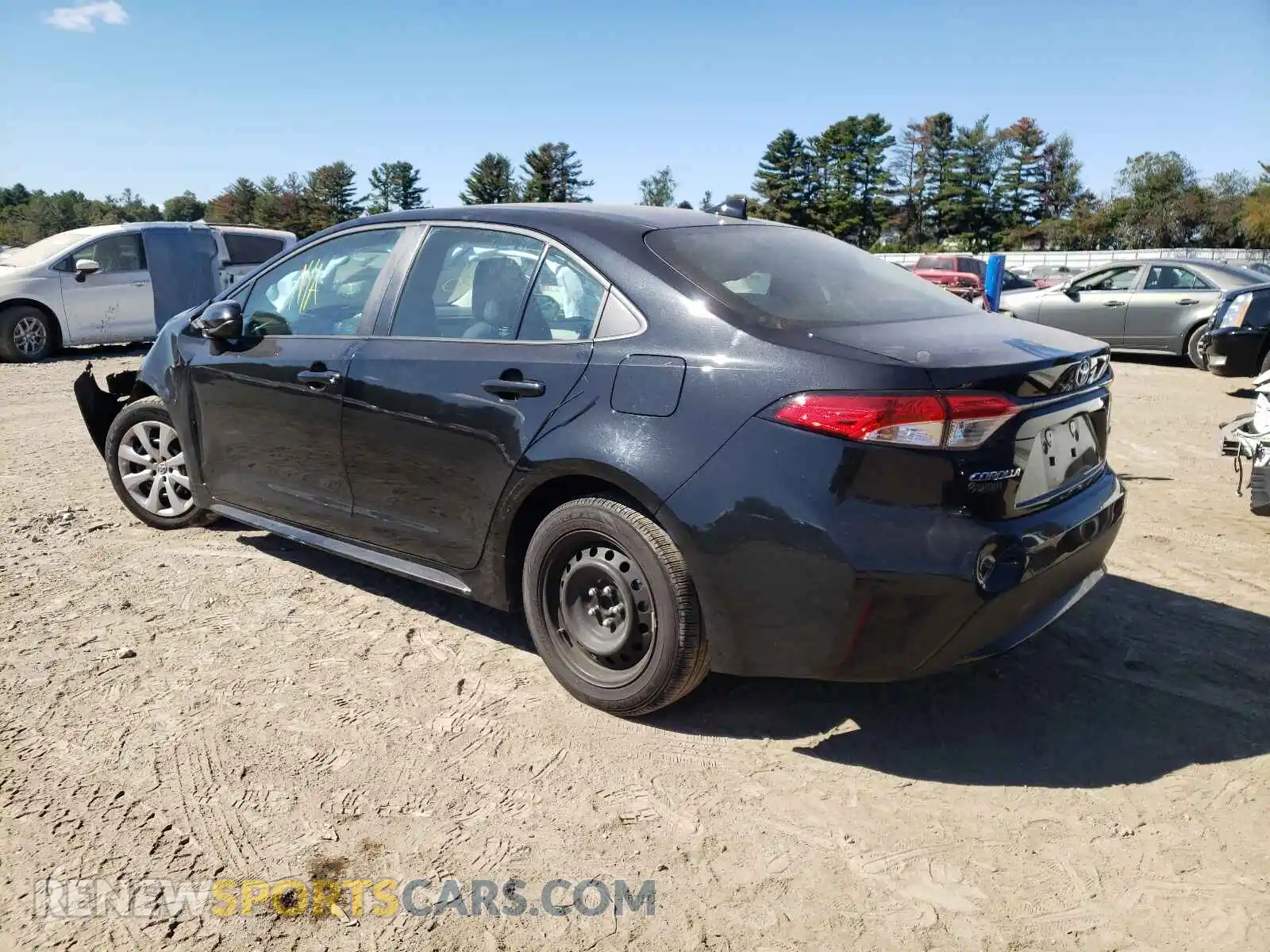 3 fotografías del automóvil dañado 5YFEPRAE3LP120661 TOYOTA COROLLA 2020