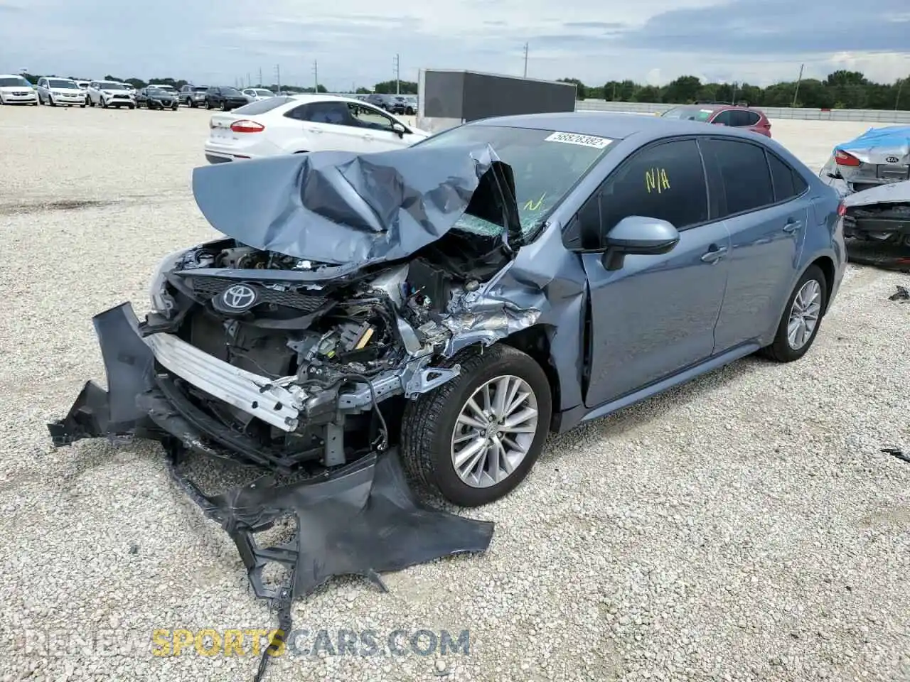 2 Photograph of a damaged car 5YFEPRAE3LP132504 TOYOTA COROLLA 2020