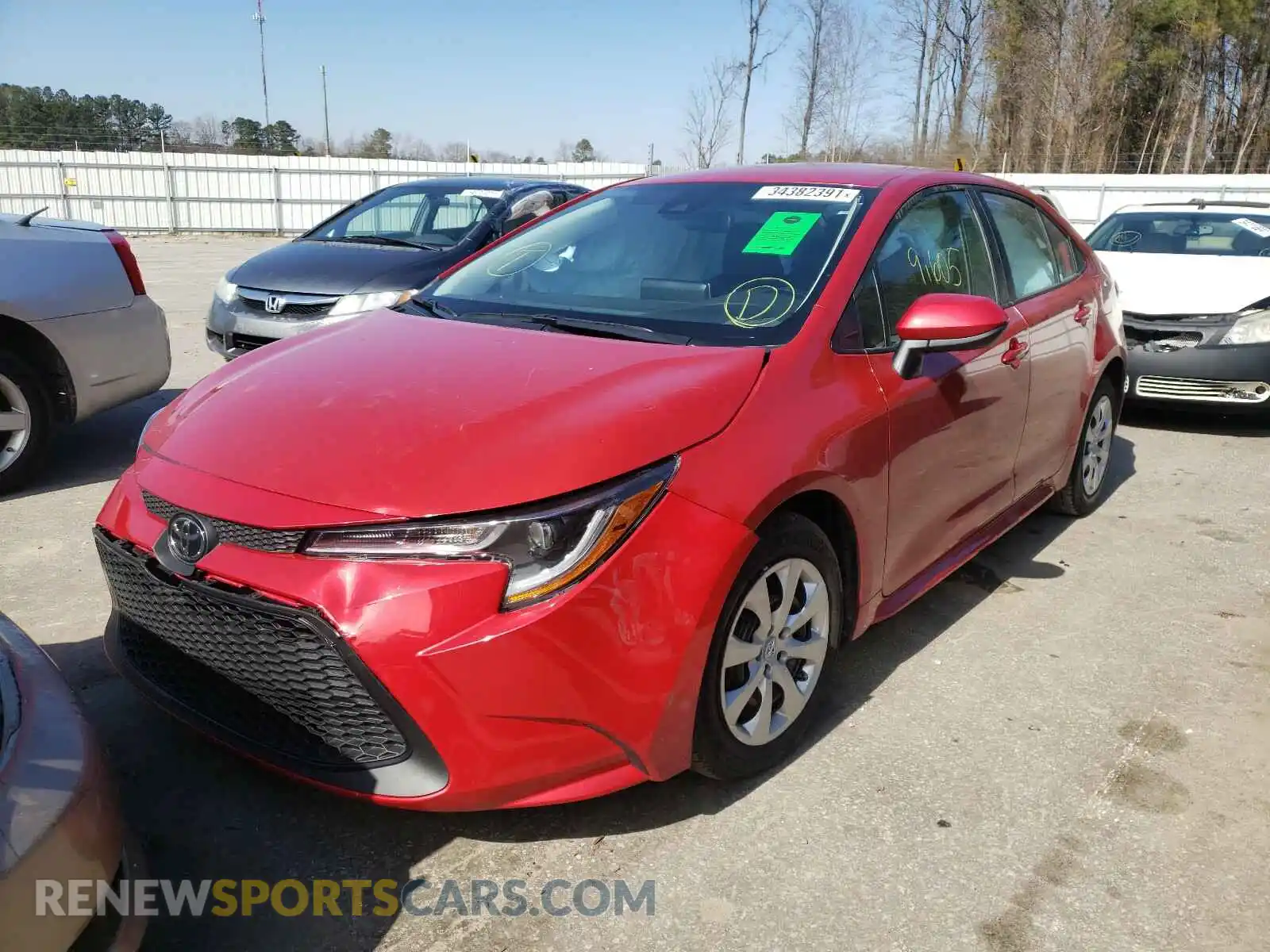2 Photograph of a damaged car 5YFEPRAE3LP140408 TOYOTA COROLLA 2020