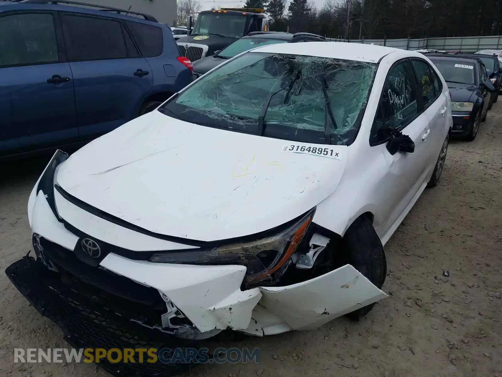 2 Photograph of a damaged car 5YFEPRAE4LP007463 TOYOTA COROLLA 2020