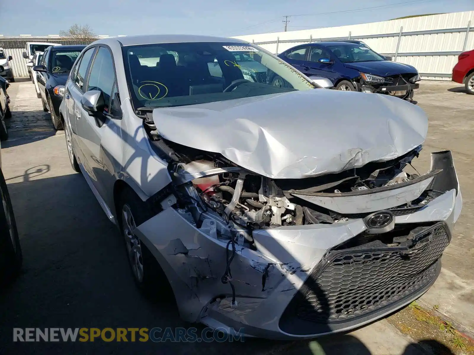 1 Photograph of a damaged car 5YFEPRAE4LP023016 TOYOTA COROLLA 2020