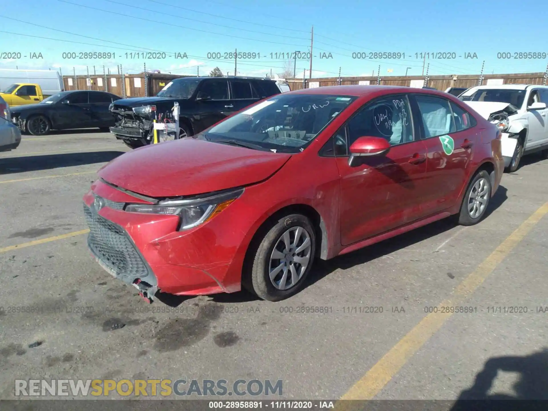 2 Photograph of a damaged car 5YFEPRAE4LP027308 TOYOTA COROLLA 2020