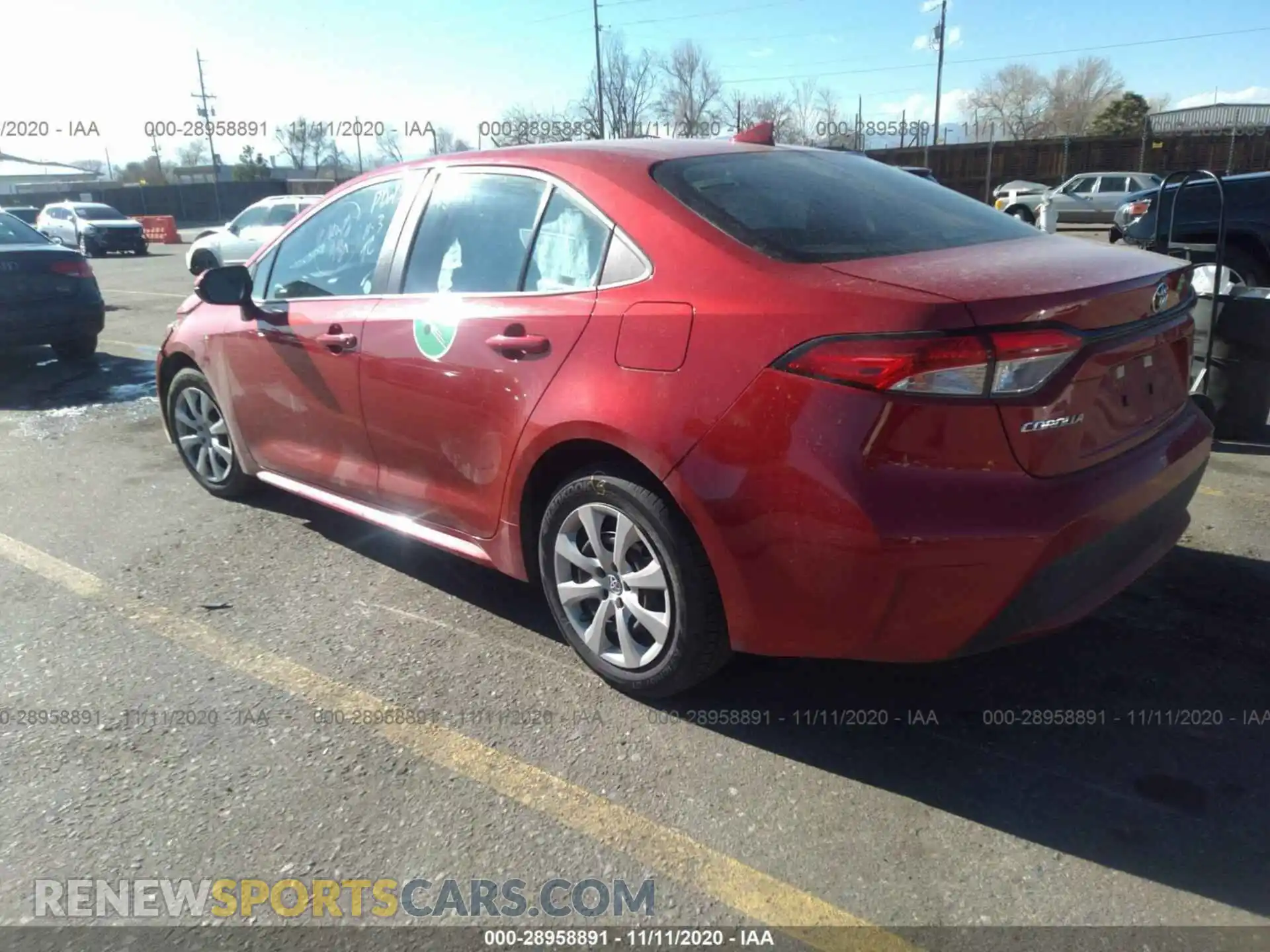 3 Photograph of a damaged car 5YFEPRAE4LP027308 TOYOTA COROLLA 2020