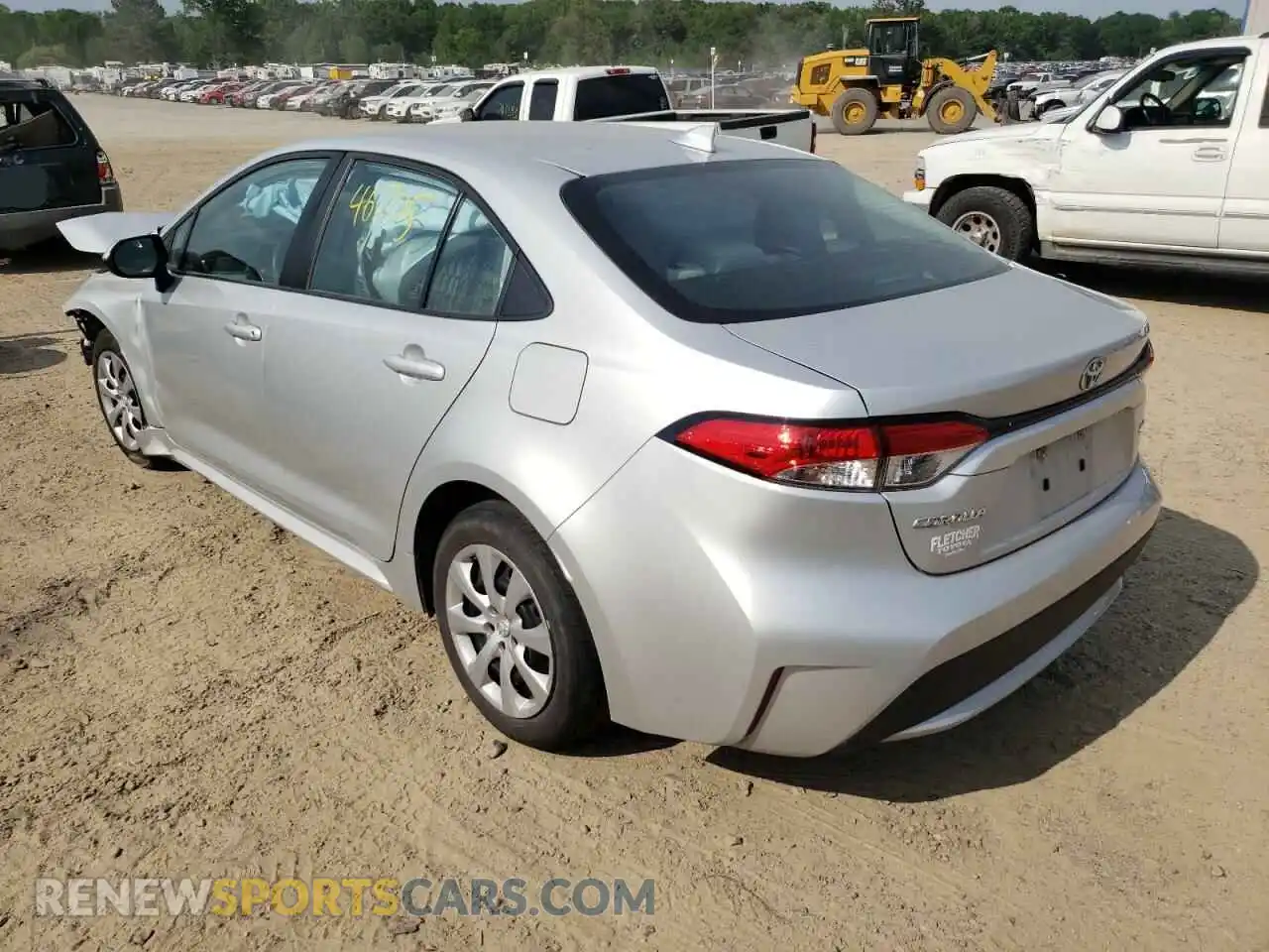 3 Photograph of a damaged car 5YFEPRAE4LP029513 TOYOTA COROLLA 2020