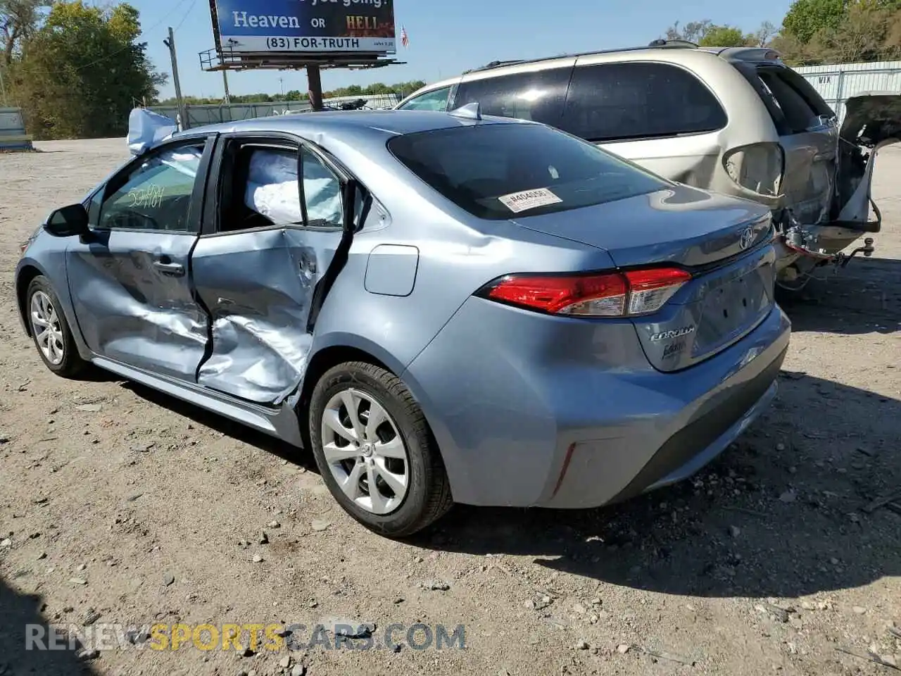 3 Photograph of a damaged car 5YFEPRAE4LP043427 TOYOTA COROLLA 2020
