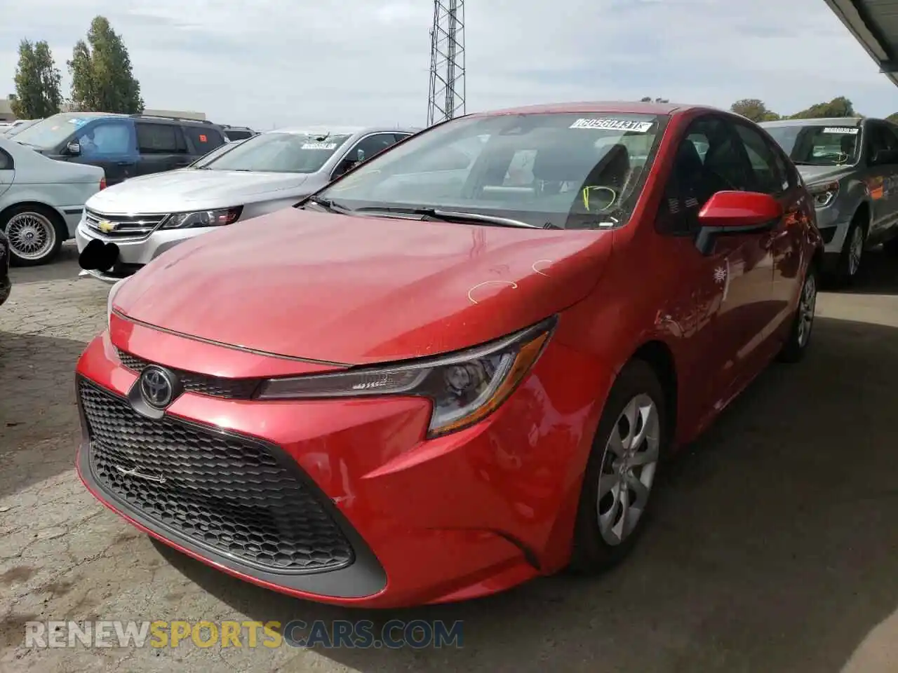 2 Photograph of a damaged car 5YFEPRAE4LP056369 TOYOTA COROLLA 2020