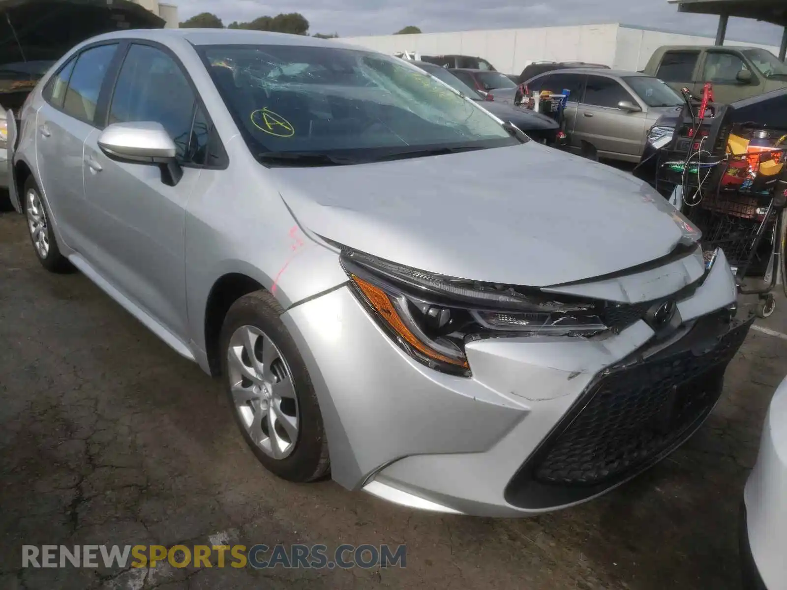 1 Photograph of a damaged car 5YFEPRAE4LP063001 TOYOTA COROLLA 2020