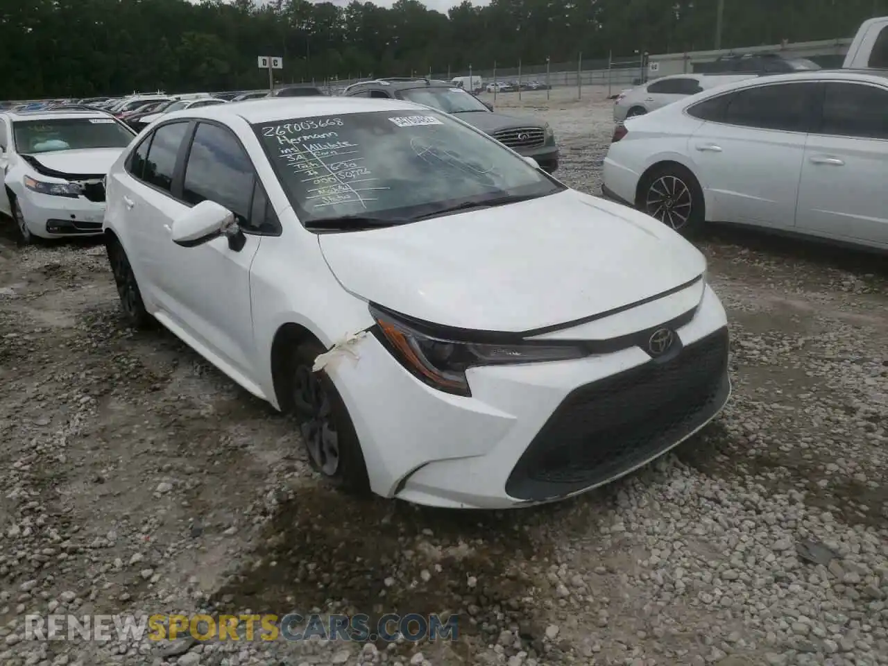 1 Photograph of a damaged car 5YFEPRAE4LP091848 TOYOTA COROLLA 2020
