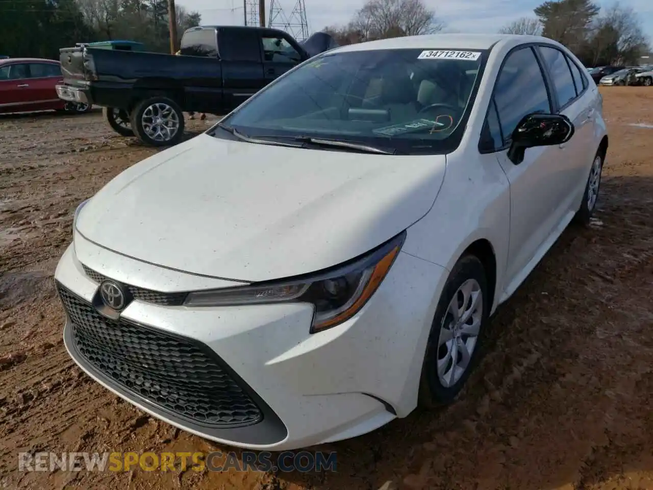 2 fotografías del automóvil dañado 5YFEPRAE4LP120524 TOYOTA COROLLA 2020
