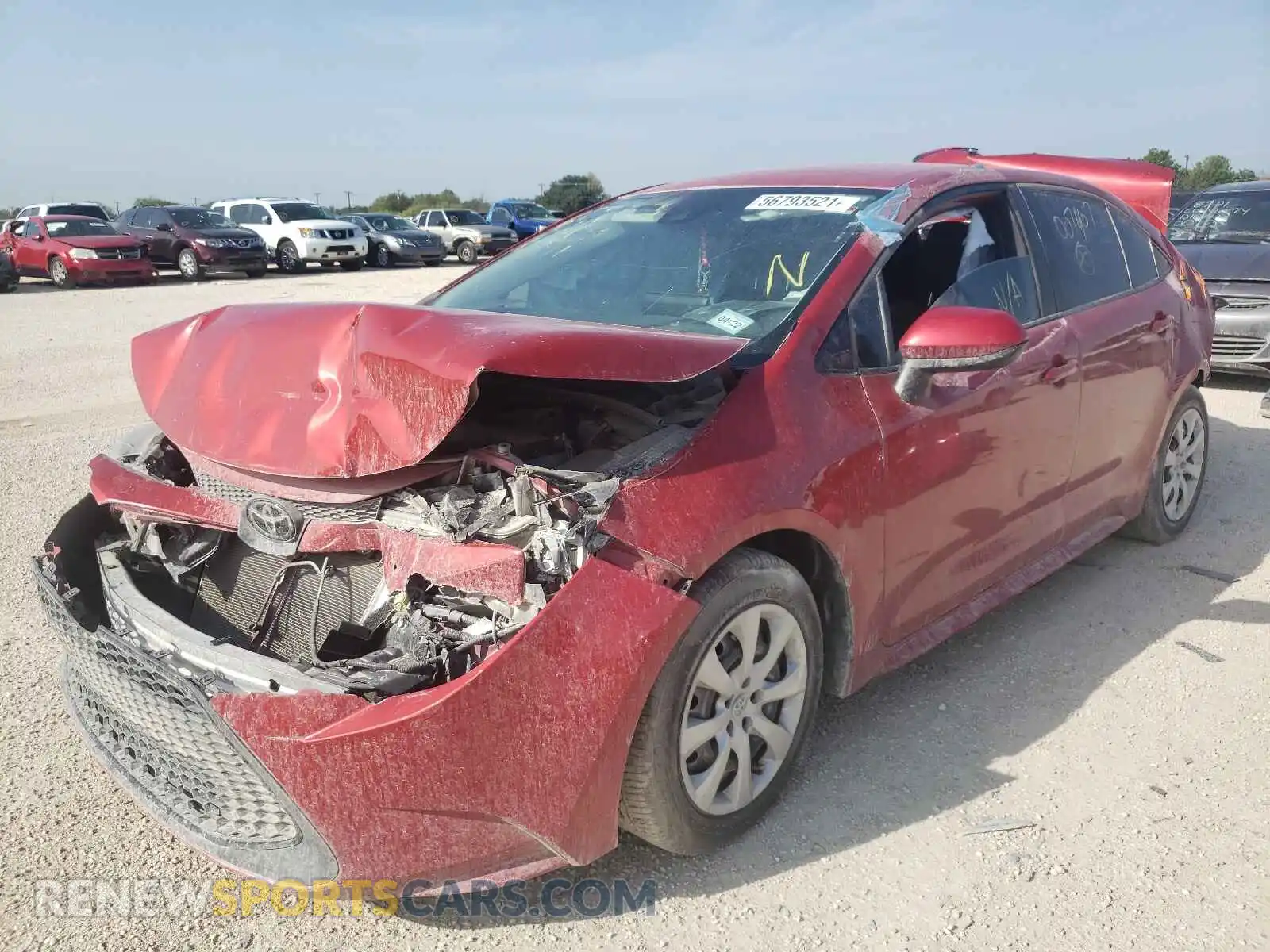 2 Photograph of a damaged car 5YFEPRAE5LP007407 TOYOTA COROLLA 2020