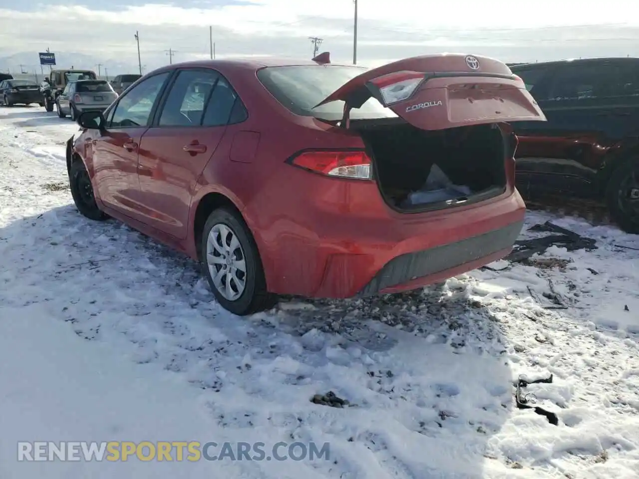 3 fotografías del automóvil dañado 5YFEPRAE5LP008461 TOYOTA COROLLA 2020