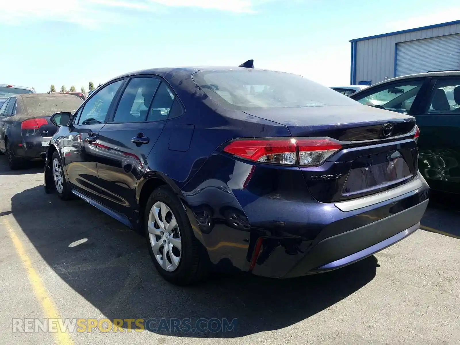 3 fotografías del automóvil dañado 5YFEPRAE5LP057370 TOYOTA COROLLA 2020