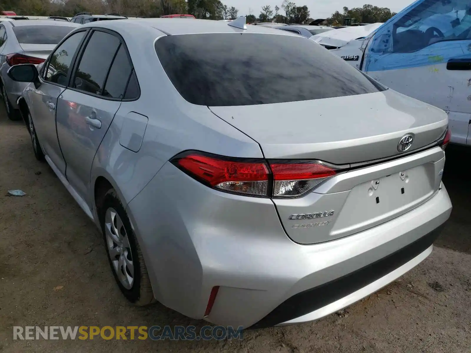 3 fotografías del automóvil dañado 5YFEPRAE5LP066165 TOYOTA COROLLA 2020