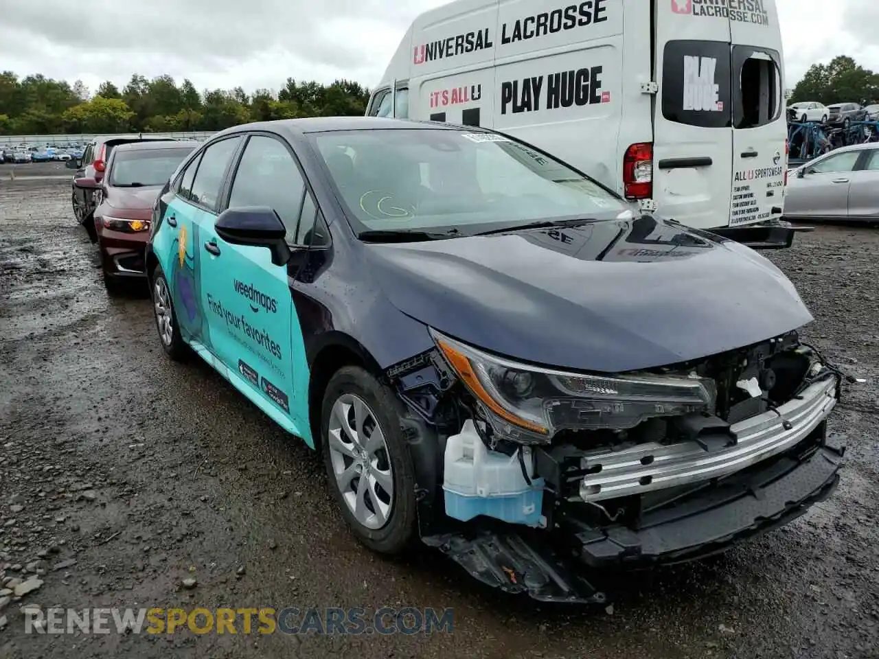 1 Photograph of a damaged car 5YFEPRAE5LP077960 TOYOTA COROLLA 2020